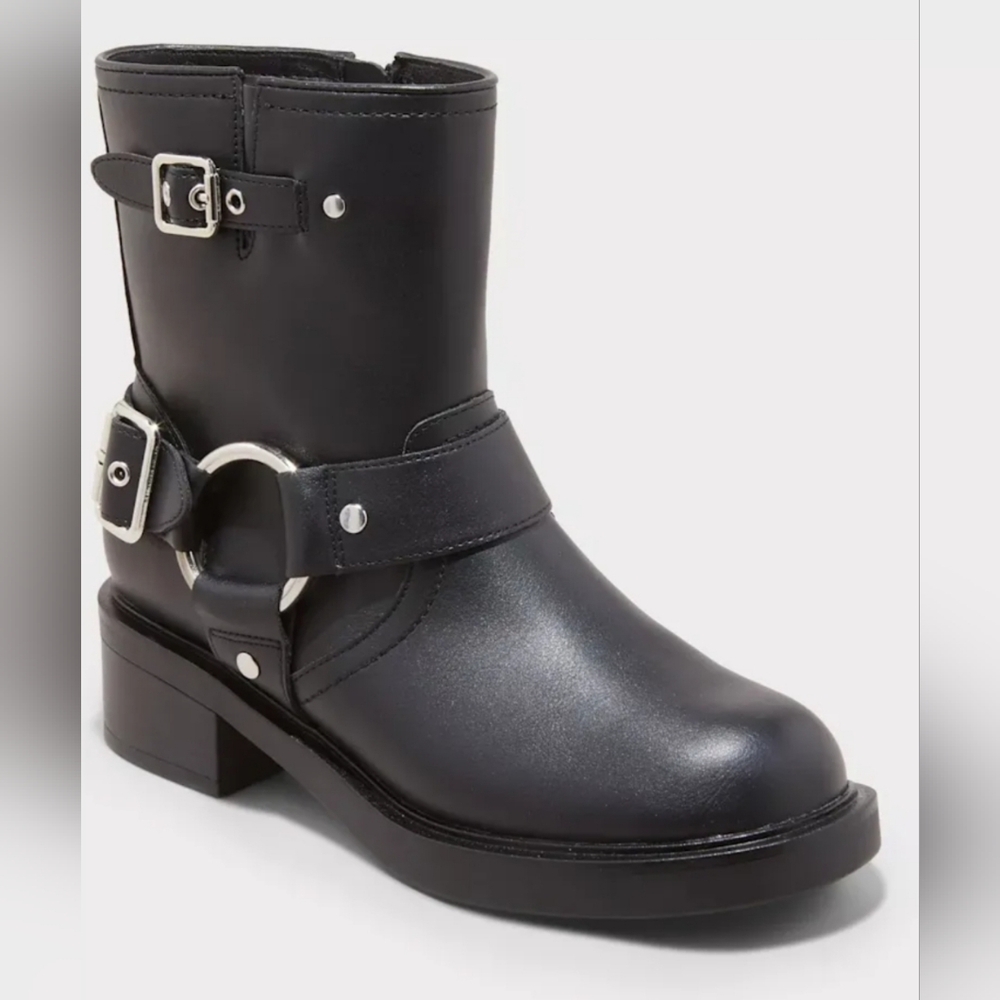 NEW! Women's Moto Ankle Boot With Memory Foam Size 10